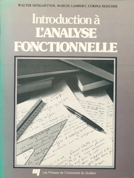 Title details for Introduction à l'analyse fonctionnelle by Corina Reischer - Available